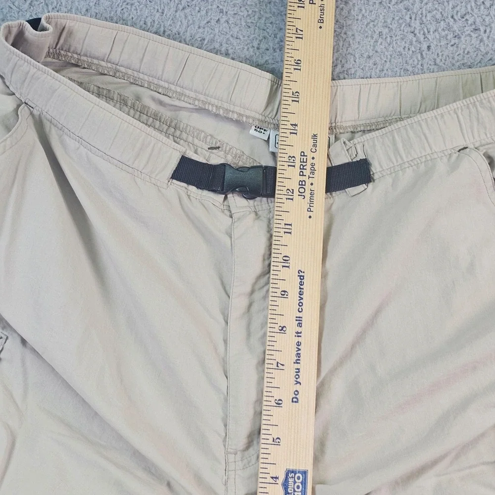 REI Pants Mens 36x32 Beige Nylon Convertible Cargo Hiking Outdoor Travel